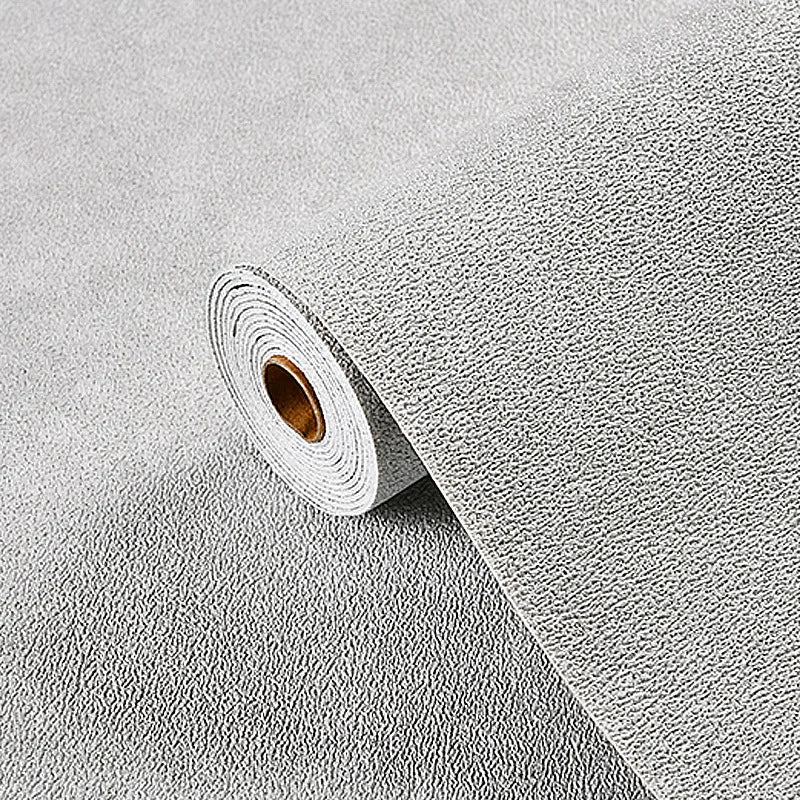 3D Linen Wall Paper Self-Adhesive Bedroom Warm Background Wallpaper Household Decor Waterproof Moisture-Proof Foam Wall Sticker