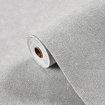 3D Linen Wall Paper Self-Adhesive Bedroom Warm Background Wallpaper Household Decor Waterproof Moisture-Proof Foam Wall Sticker