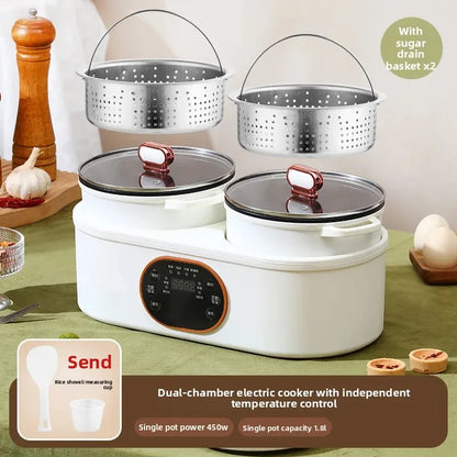 Split double bile rice cooker multi-functional electric hot pot intelligent electric cooking pot household automatic