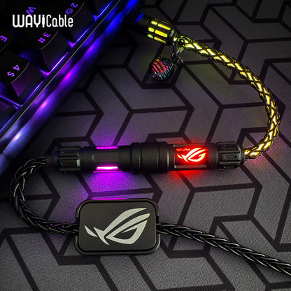 WAYi Magnetic Keyboard Cable Mechanical RGB Magnetron Color Changing 8K Aviation Plug Cable PC Laptop Keyboard Accessories