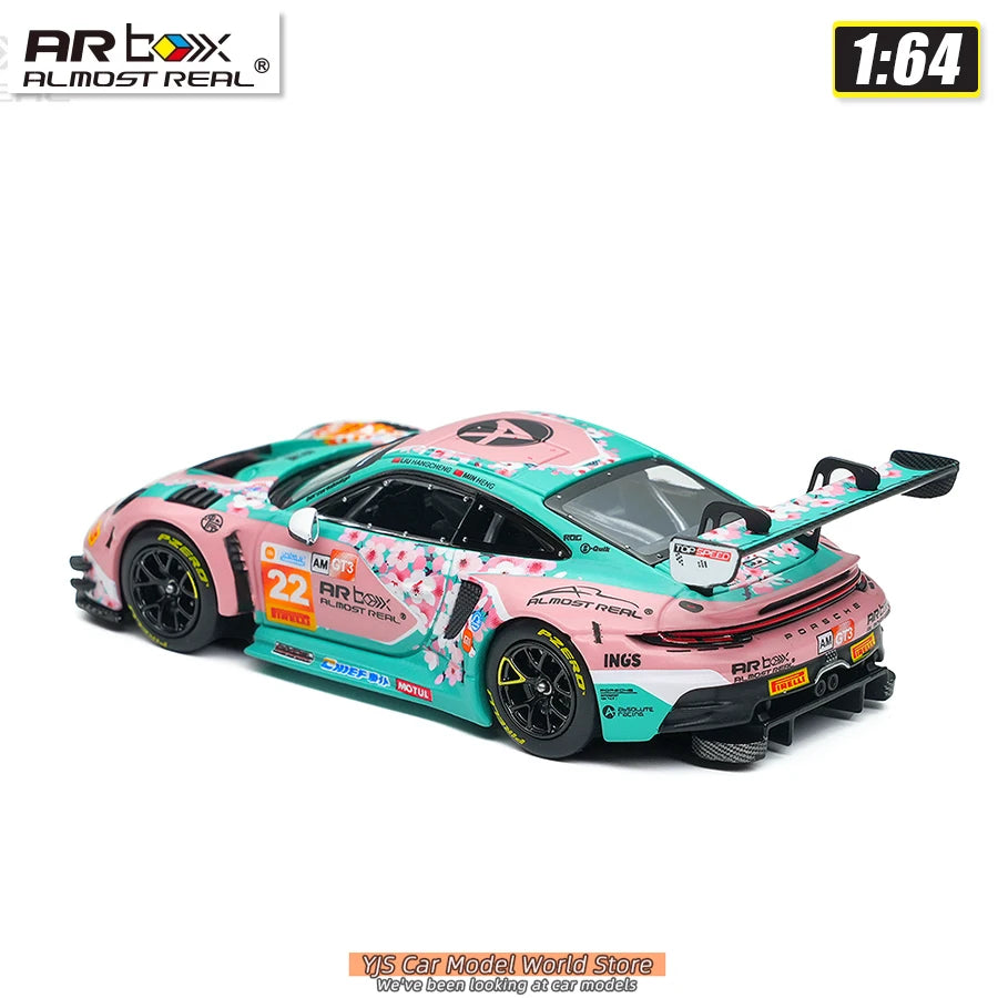 AR BOX Diecast Model 1/64 Porsche 911 GT3 R 2026 China GT Ningbo Absolute Racing #22   Car Model Stcollection