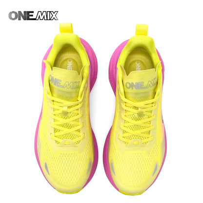 ONEMIX Women Cushion Running Shoes 2026 New Lightweight Outdoor Sneakers Fashion Road Jogging Fitness Sports Trainers