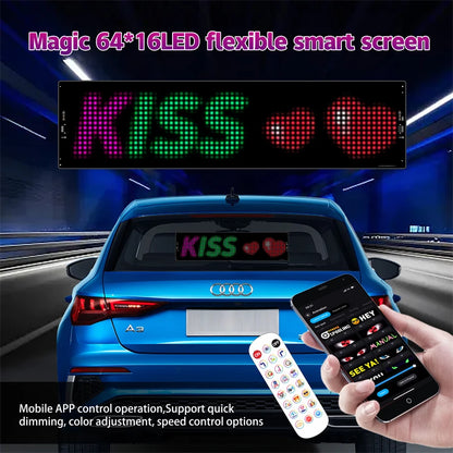 LED Matrix Panel Rolling Advertisement LED Sign with AI APP Remote Programmable Logo Light for Car Shops Offices Restaurants