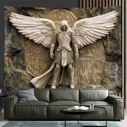 Glam Style 3D Angel Wall Tapestry for Polyester Hanging Decoration for Living Room, Bedroom, Office and Party