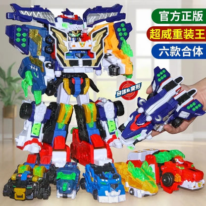 MiniForce 6 V Rangers VOLT LEGEND KING V 6 in 1 Transformation Combiner Deformation Robot Action Figure Toys