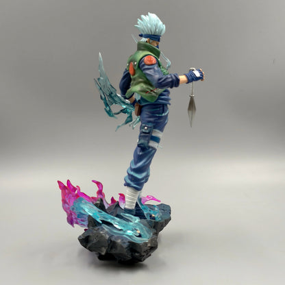 24cm 9.4 inch Naruto Anime Hatake Kakashi Action Figures Statue Desktop Ornamen Collection Statue Model Decoration Room Desk Toys