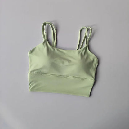 Women's Seamless Sports Bra Breathable Fitness Crop Top Beautiful Back Push-Up Yoga Tank Bra Slim Elastic Gym Vest