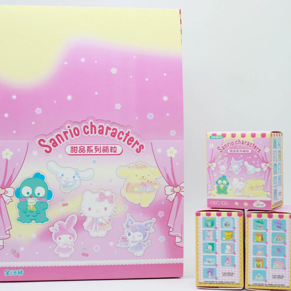Sanrio Characters Kawaii Mini Figures Dessert Cake Puff Cookie Blind Box Toys Collection Desk Ornaments Birthday Gifts