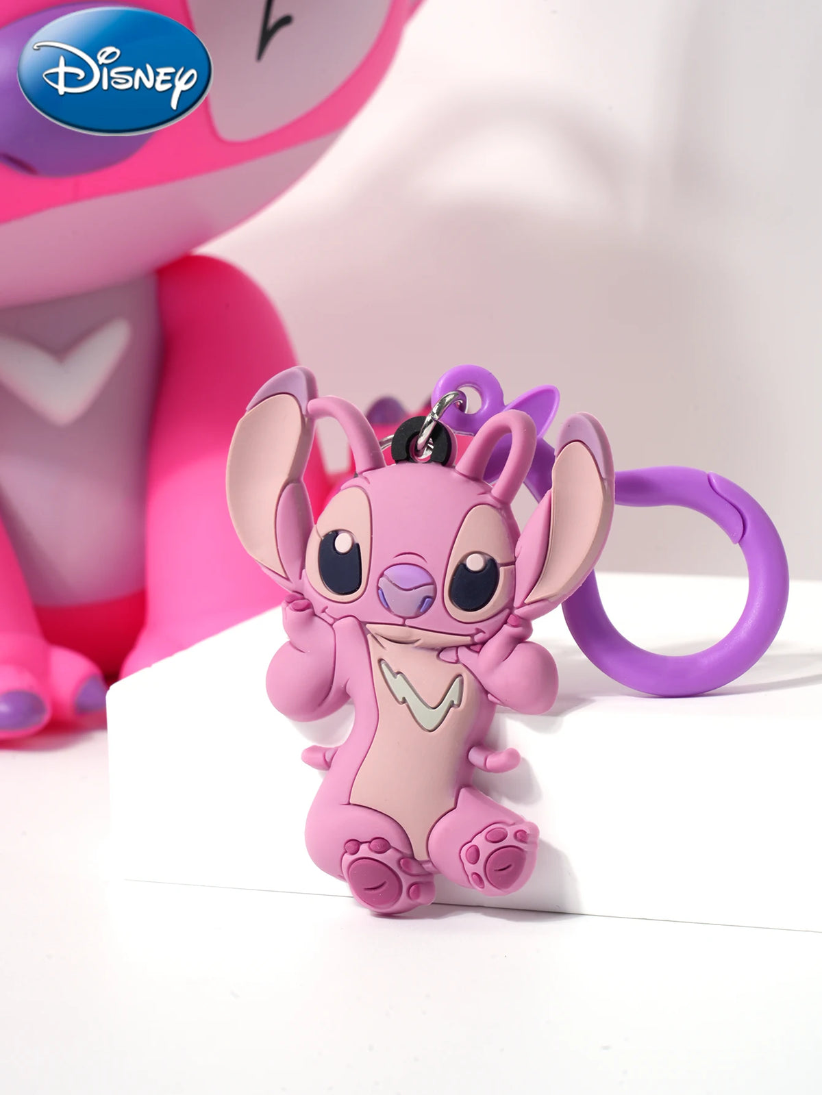 Stitch Officially Licensed Figurine Bag Clip Charms Angel PVC Keychain Gift Collection 1Pc Disney