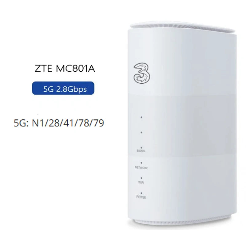 ZTE MC801A 5G Indoor WiFi 5G CPE Wi-Fi 6 AX3600 Wireless Modem SDX55 5G NSA SA 4G LTE CAT19 WiFi Router With Sim Card Slot