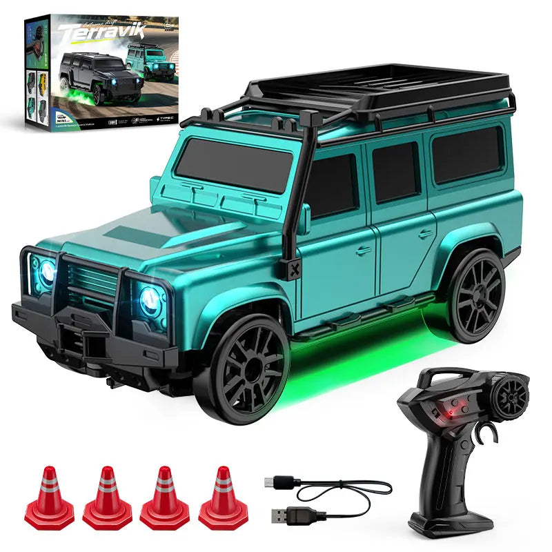 1: 64 Desktop Drift Car Four-Wheel Drive Full Proportion Mini Racing Toy With Rechargeable Battery, Children's Holiday Gift