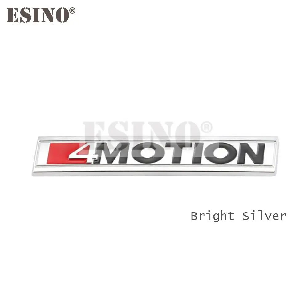 Car Styling 4Motion 3D Rear Trunk Fender Grill Metal Chrome Zinc Alloy Emblem Badge Decal for Volkswagen Golf R Tiguan Touareg
