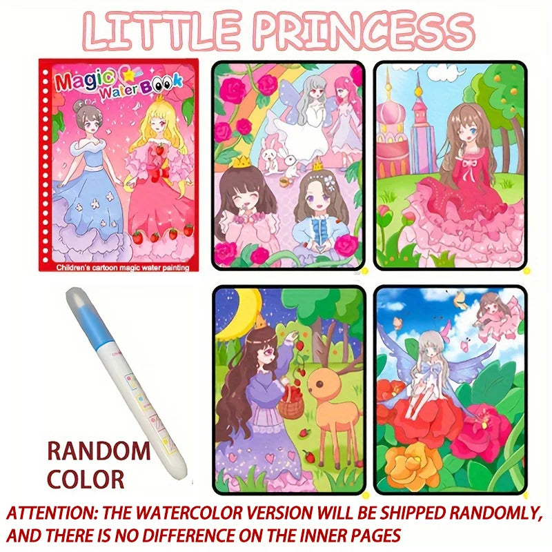 1pcs Magical Book Water Drawing Montessori Toys Reusable Coloring Book Magic Water Drawing Book Sensory Early Education Toys