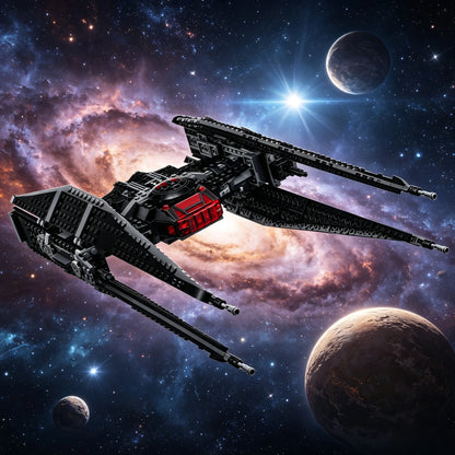 630PCS MOC Space Combat Series Carlo Ren's TIE Fighter  model DIY Creative Creative ChildToy Assembly Puzzle Birthday Gift