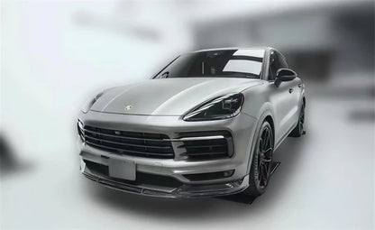 For Porsche Cayenne SUV 2018-2023 Real Carbon Fiber Bumper Front Lip Rear Diffuser Side Skirts Spoiler Splitter Body Kit