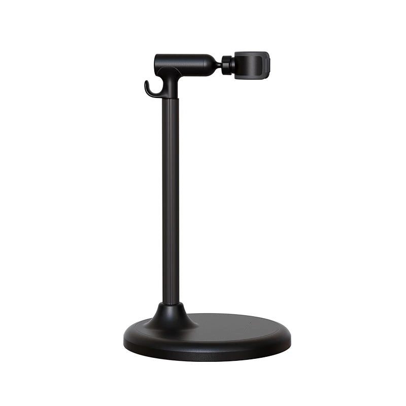 Floor-Standing Hair Dryer Stand for Lazy Person Adjustable Height Non-Slip Base Durable Plastic And Metal Storage for Bathrooms