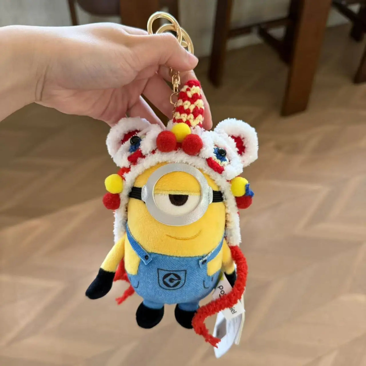 Genuine Cute Little Yellow Minion Bob Backpack Pendant Cartoon Plush Doll Keychain Bag Doll Decoration Birthday Gift