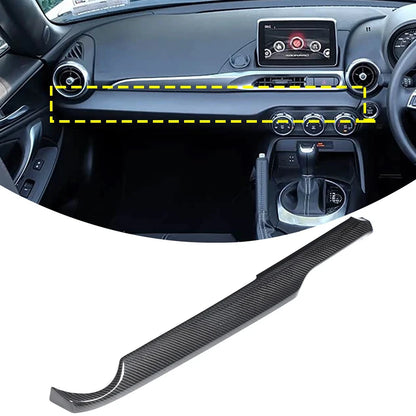 For Mazda MX-5 ND Miata Fiat/Abarth 124 2016-2026 Real Carbon Fiber Car Center Console Dashboard Cover Interior Accessories L/R