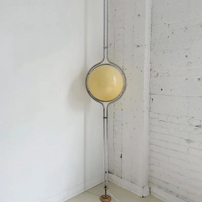 Modern White Yellow Acrylic Ball Shade Chrome Standing Floor Lamp,Hotel Living Room Bedroom Bedside Art Deco Table Lighting