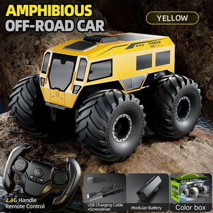 New JJRC Q210 RC Sherpa Four-Wheel Drive Large Foot Climbing All-Terrain Amphibious Vehicle Toys for Children.