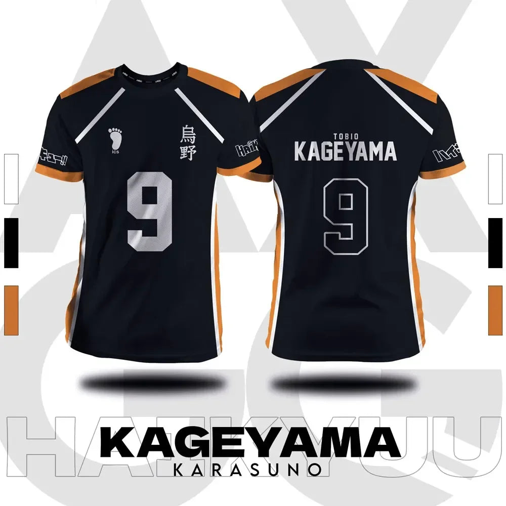 Haikyuu Fukurodani Hinata Cartoon Anime Cosplay Men Jersey Summer Short Sleeve Children Tee Top 2025 New Fashion