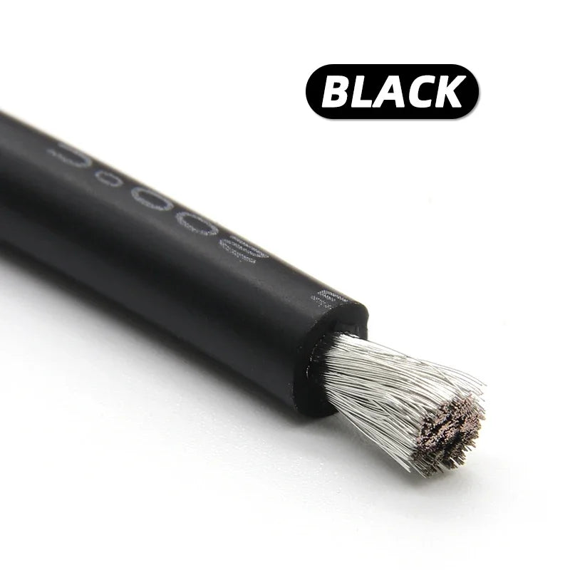 1/5/10m Flexible Silicone Wire 2 Pin or Black Red 30 28 26 24 22 20 18 16 14 12 10 8AWG Automotive Led Lamp Soft Electric Cables