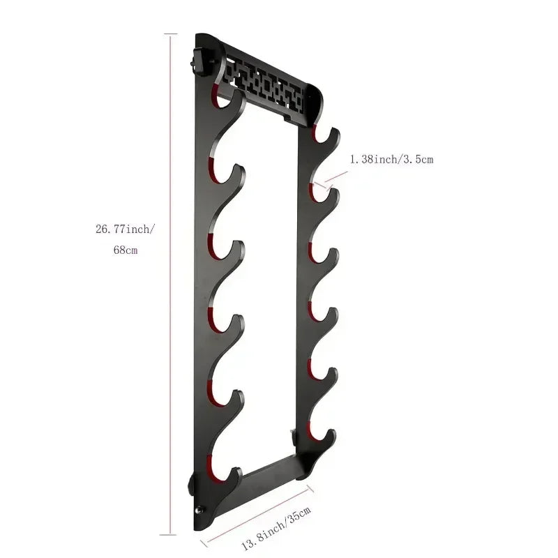 Wall Katana Support Holder Organizer Wooden Sabre Samurai Sword Stand Shelf Display Real Size Japanese Katana Rack Decoration