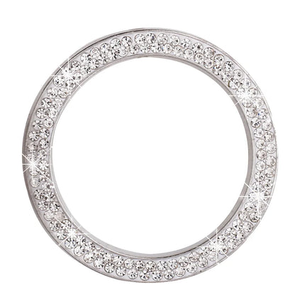 Decoration Ring Diamond Rhinestone Car Decor One Click Start Button Engine Start Stop Switch Button Cover