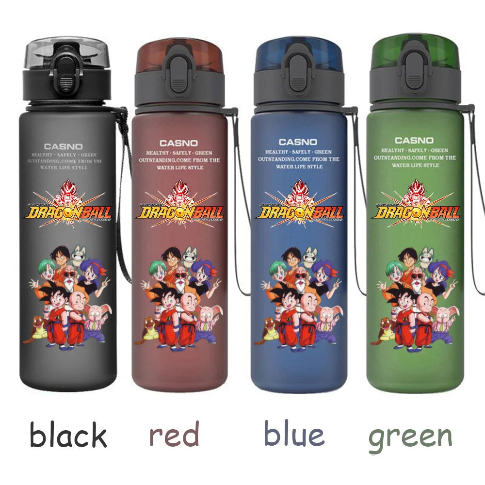 560ML Dragon Ball Water Cup Children Portable Plastic Goku Vegeta Bulma Cartoon Outdoor Large Capacity Sport Water Bottle Gift