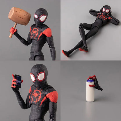 Marvel Legends In Stock Miles Morales Spiderman Action Figure Spider Verse Shf Anime Statue Collectible Toy For Adult Collection
