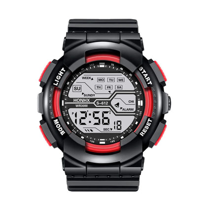 YIKAZE Men's Digital Electronic Watch Sports Glow 55mm Large Dial Student Outdoor Adventure Trend Multifunctional Watches Clock