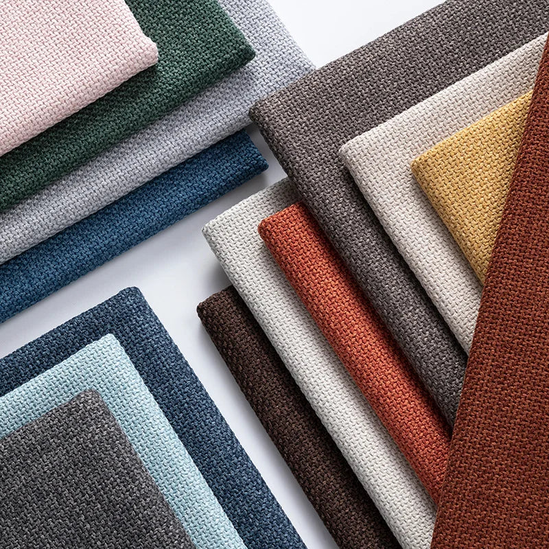 Thickened Linen Cotton Curtain Fabric By Meter for Furniture Decoration Tablecloth Sewing Plain Polyester Soft Cloth Breathable