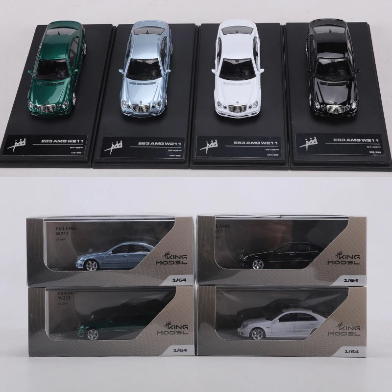 King Model 1:64 E63 AMG W211 Die-cast alloy simulation car model toy collection display piece