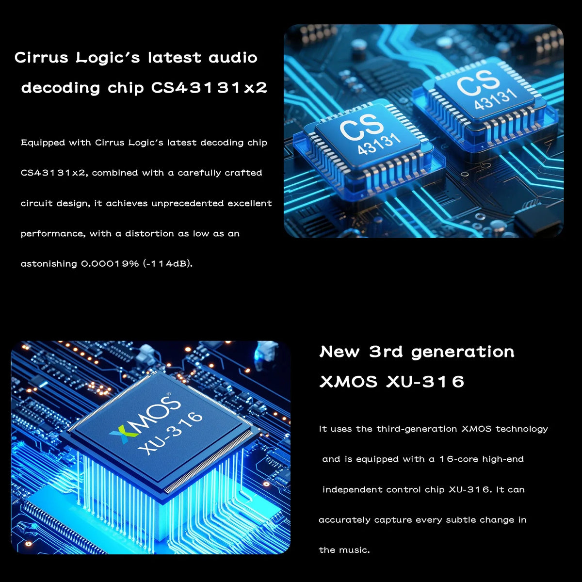 SMSL DS200 Hi-Res Audio Decoder CS43131x2 DAC Chip XU316 MQA USB Optical Coaxial Bluetooth Input 3.5mm 4.4mm Headphone Amplifier