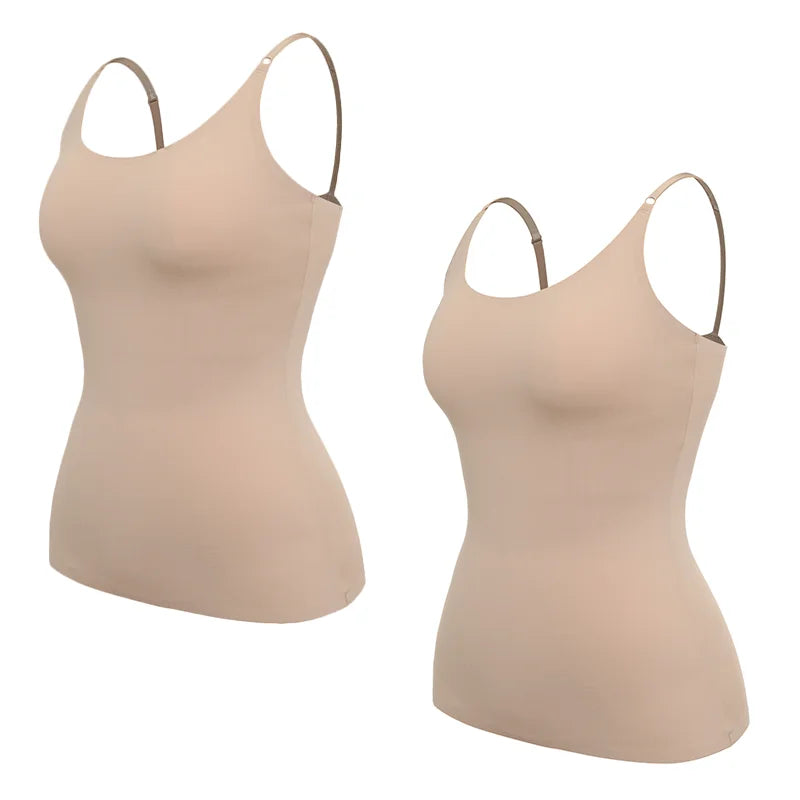 Women Tummy Control Shapewear Smooth Body Shaping Camisole Tank Tops Plus Size Slimming Underwear Seam-free Compression Shaper