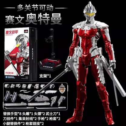 ZD TOYS Genuine Ultraman Light Series Zero，Ultraman Belial，Ultraman Tiga，Jack Armor Collectibles of Finished Movable Model Toys