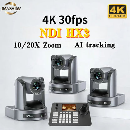 4K NDI 1pc-10pcs PTZ Camera SDI HDMI POE USB 20 Zoom Video Conference Camera for Church Business Meeting 1PC Controller Keyboard