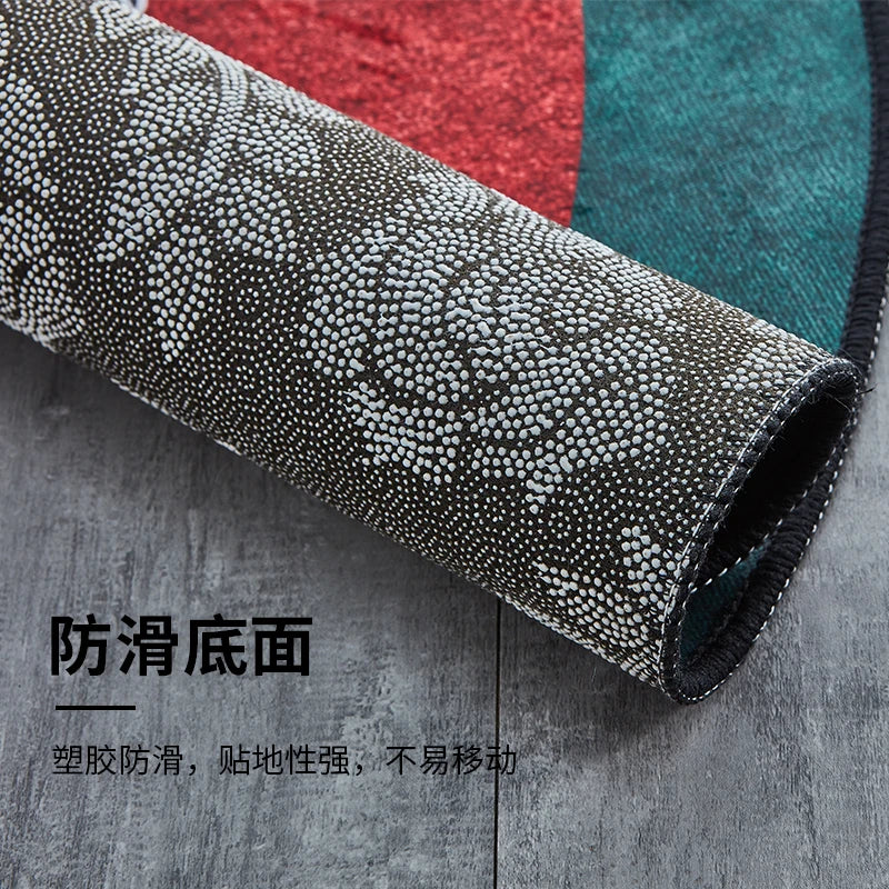 New Chinese Style Round Carpets for Living Room Home Decor Anti-Slip Floor Mat Bedroom Bedside Rug Art Studio Large Area Carpet