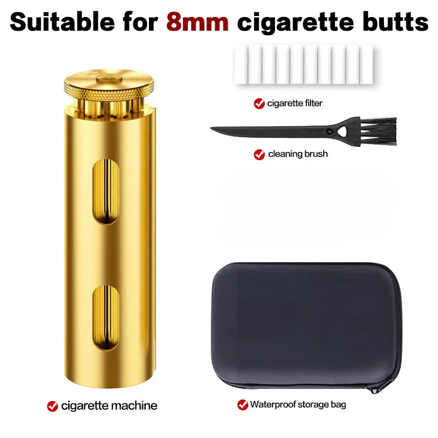 Cigarette Roller, Cigarette Machine, Cigarette Rolling Machine, Fits 6/8mm Filter Tips & 70mm Rolling Papers, Luxury Gifts
