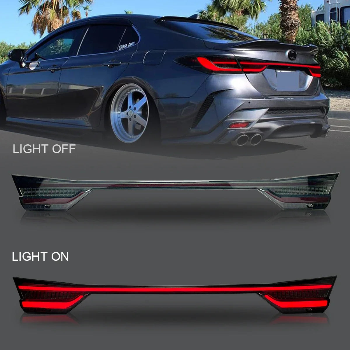 Car For Toyota Camry 8th Gen Taillight 2018-2022 Upgrade Modified to New DRL Dynamic Turn Signal LED Taillight Auto Accessories
