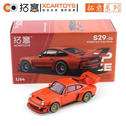XCARTOYS POP RACE 1/64 Porsche 992 Stinger GTR SINGER 964 SINGER DLS Turbo Study RWB 997 Cars Alloy Diecast Model Kids Toys Boys