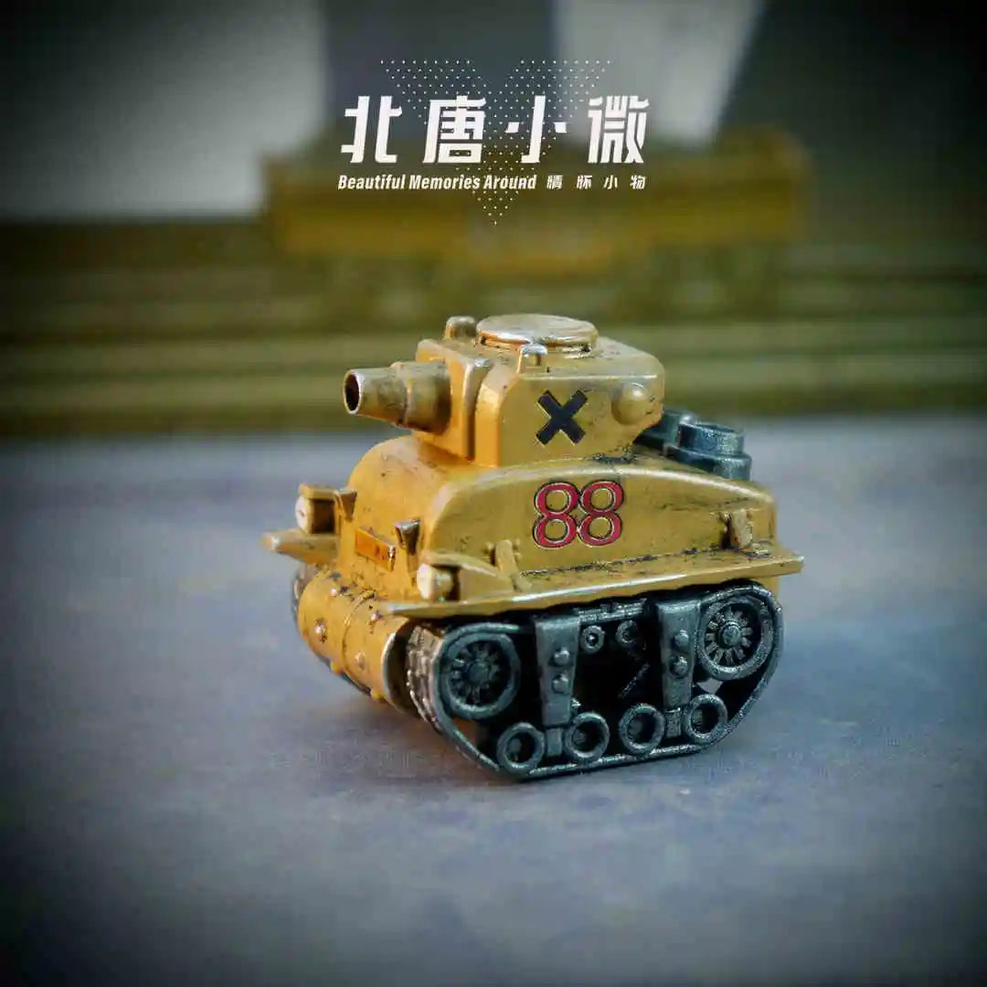 1:64 Metal Slug Genuine Tide Play Figure Snk Hand-Made Heavy Machine Gun Flame Shot Gun Doll Tank Enemy Soldier