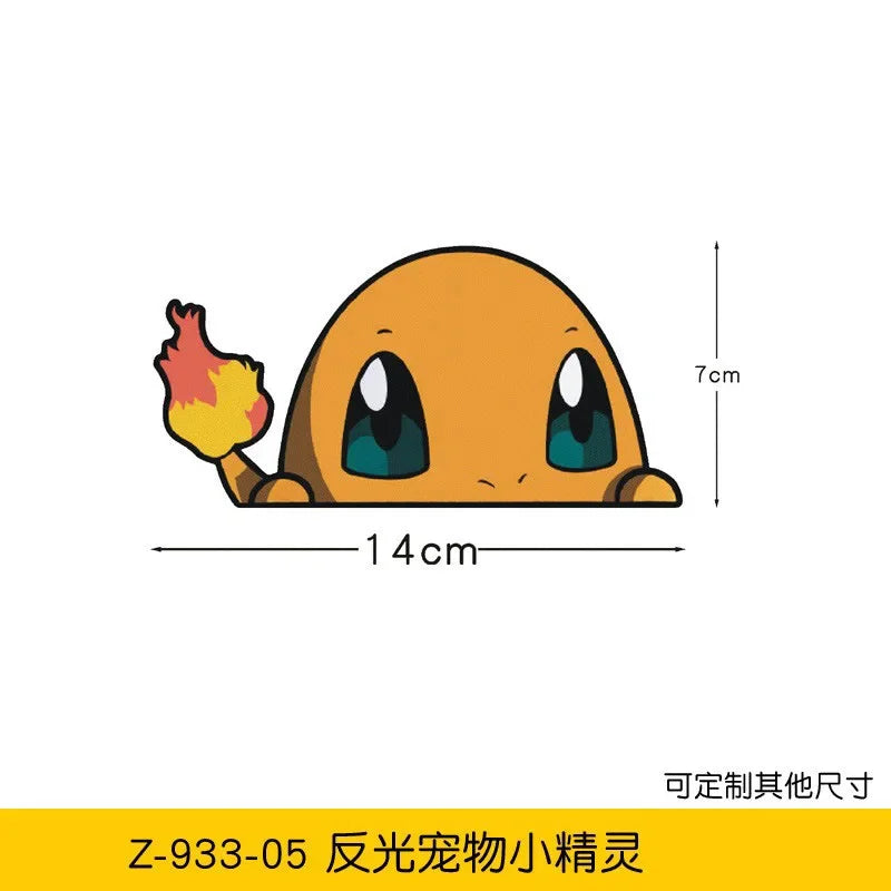 20styles Monster Elf Car Stickers Anime Figure Eevee Charmander Cute Cartoon Doll Creative Sticker Birthday Gifts