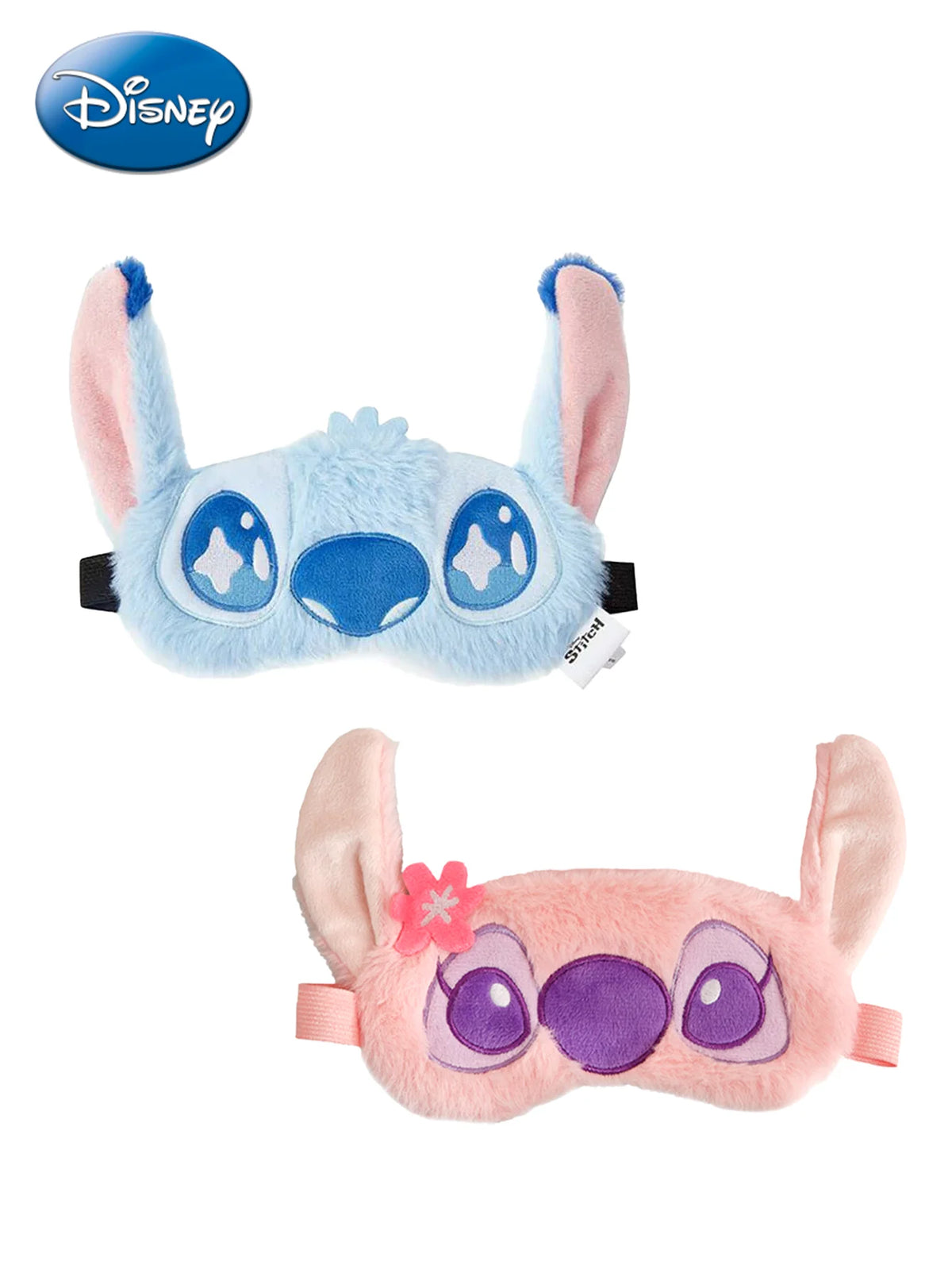 1PC Disney Officially Licensed Stitch Angel Eye Mask Couple Style Cute Cartoon Soft Comfortable Plush Material Patch Nap Rest