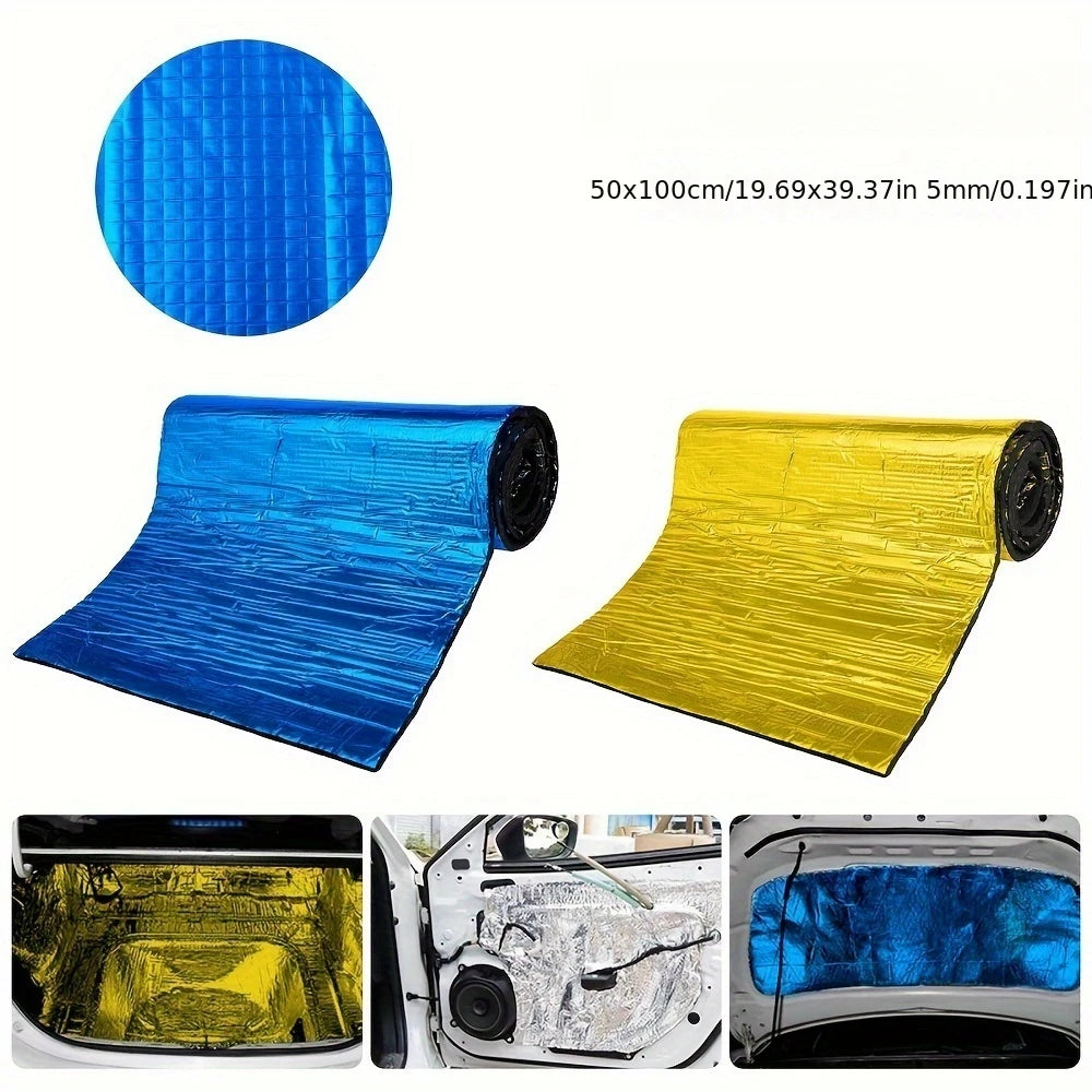 Automotive Thermal and Acoustic Insulation Foam Aluminum Foil Self-Adhesive Thermal and Acoustic Insulation Pads Automotive Hood