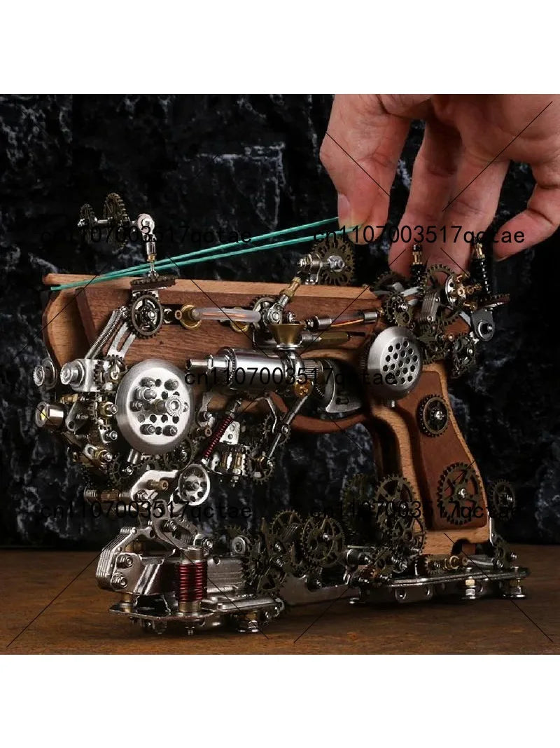 3D Metal Archimedes Steam Crossbow Puzzle DIY Assembly Building Blocks Set for Kids Adults Gift