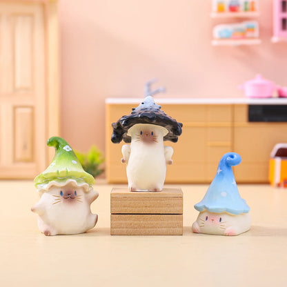 Cat Pai Fantasy Mushroom Series Blind Box Fun In-Vehicle Decoration Resin Toy Home Cute Ornament Mystery Box Surprise Fun Gifts