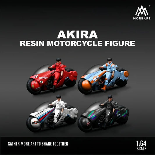 Moreart 1:64 Akira Motorcycle figure Resin miniature simulation car model, collectible decorative item, genuine in stock