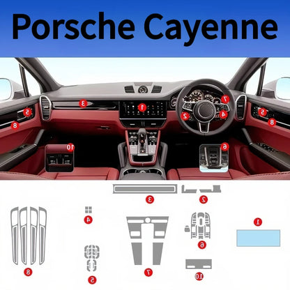 For Porsche Cayenne 22-23 Models Interior Protection Dashboard Multimedia Navigation Transparent Scratch-Resistant Film Modifica