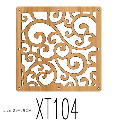 10pcs Room Hanging Screen Partition Guest Room Divider Panel wooden color Living Room Office Simple Chinese Hollowing Screen